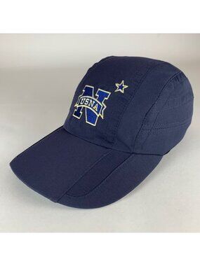 Navy Midshipmen NCAA Navy Blue Ahead Relaxed Fit Athletic Strapback Hat